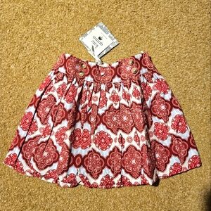 New NWT Kate Quinn Bubble Skirt Alice Wallpaper Cotton Pleated 2T Girl Baby